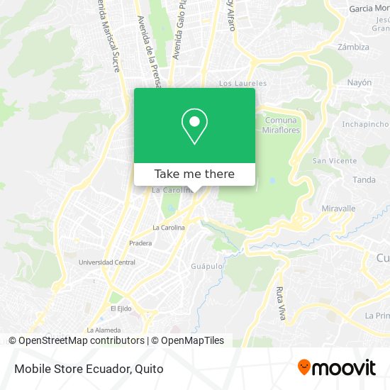 Mapa de Mobile Store Ecuador