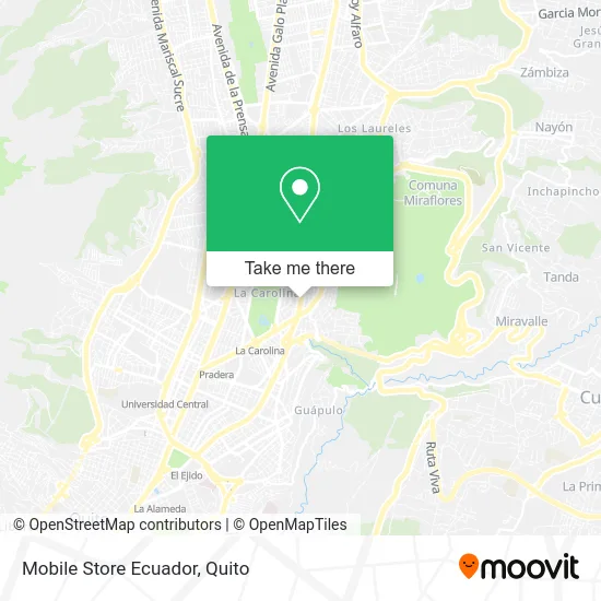 Mobile Store Ecuador map