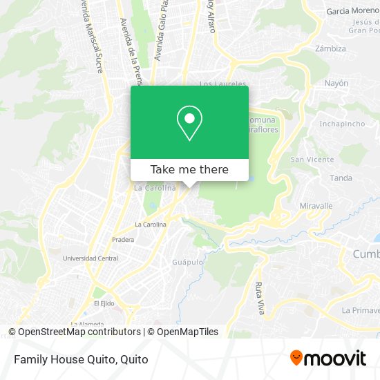 Mapa de Family House Quito