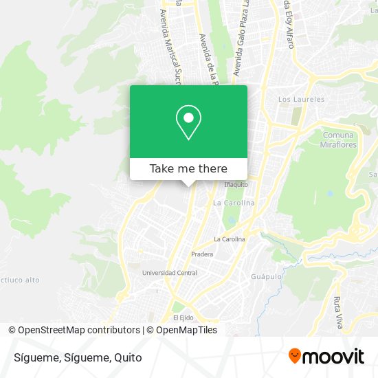 Sígueme, Sígueme map