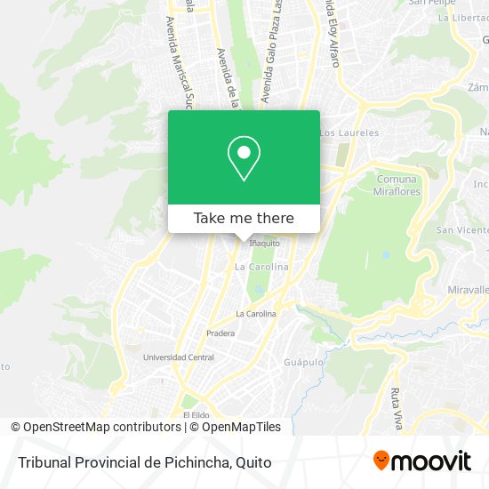 Mapa de Tribunal Provincial de Pichincha