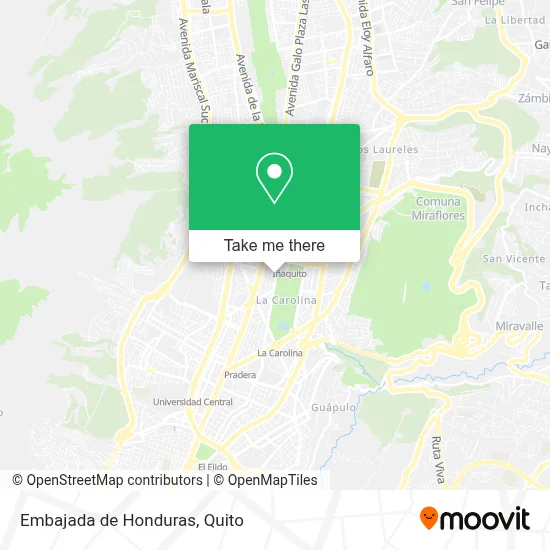 Embajada de Honduras map