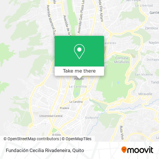 Mapa de Fundación Cecilia Rivadeneira