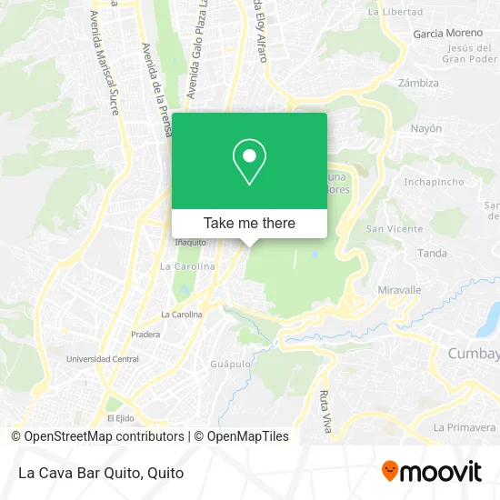 La Cava Bar Quito map