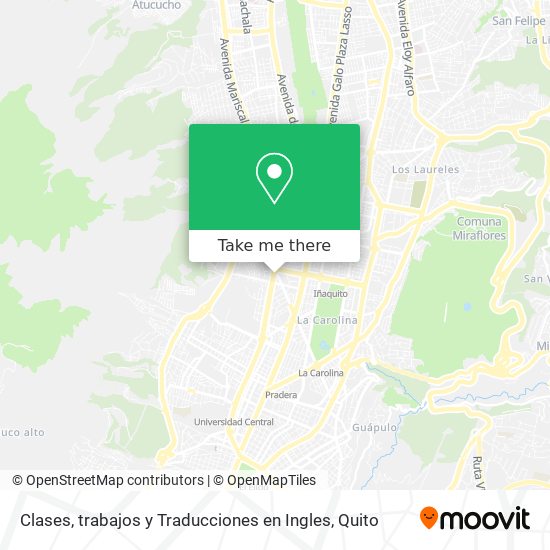 Clases, trabajos y Traducciones en Ingles map