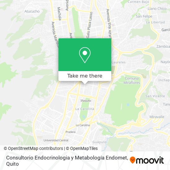 Consultorio Endocrinologia y Metabología Endomet map