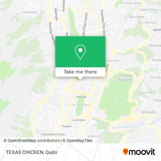 Mapa de TEXAS CHICKEN