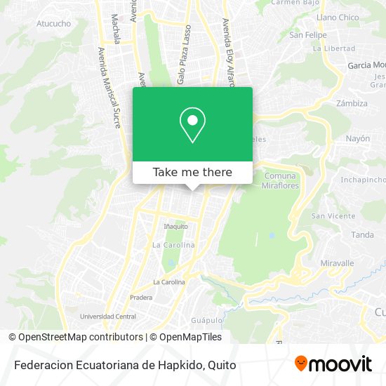 Mapa de Federacion Ecuatoriana de Hapkido