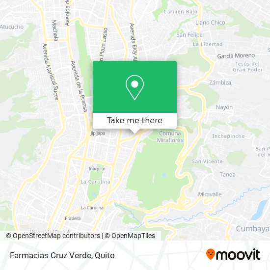 Mapa de Farmacias Cruz Verde