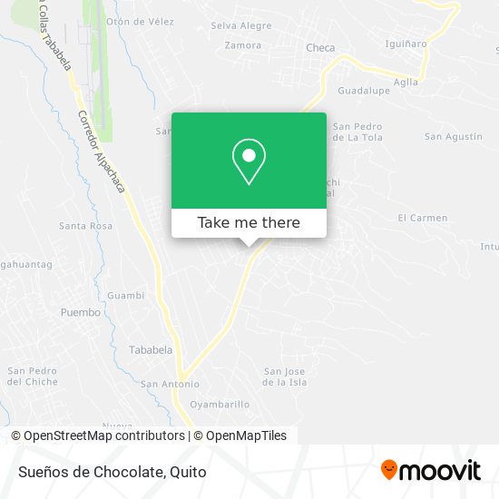 Sueños de Chocolate map