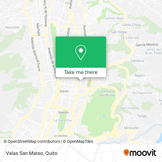 Mapa de Velas San Mateo
