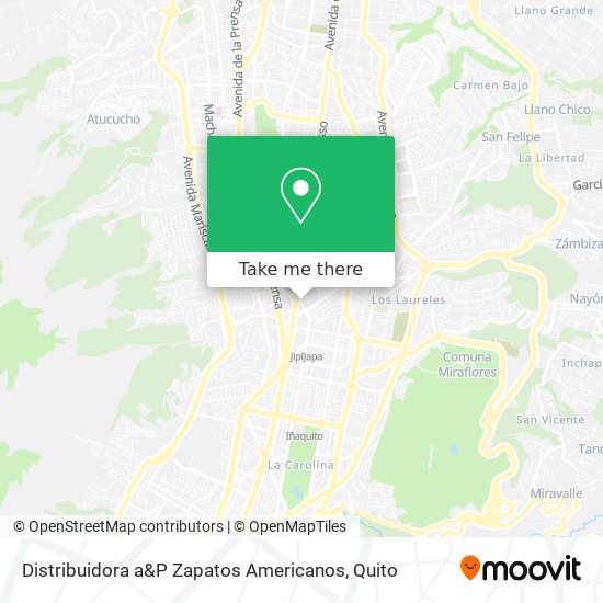 Distribuidora a&P Zapatos Americanos map