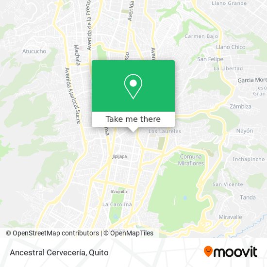 Ancestral Cervecería map