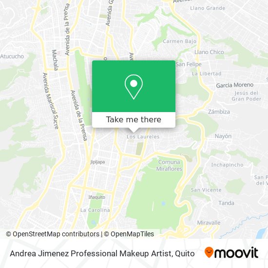 Andrea Jimenez Professional Makeup Artist map