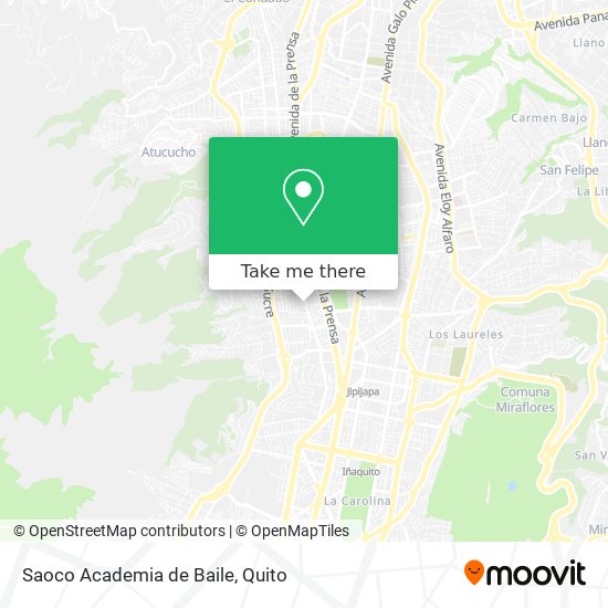 Mapa de Saoco Academia de Baile