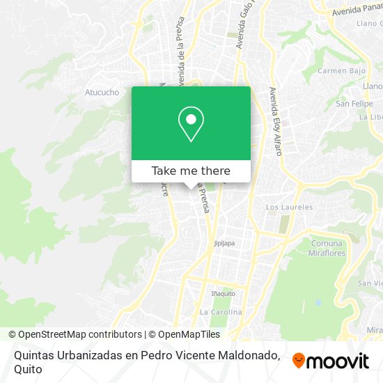 Mapa de Quintas Urbanizadas en Pedro Vicente Maldonado