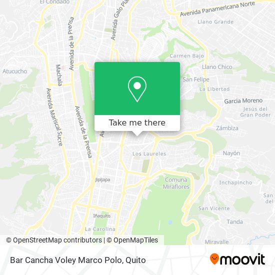 Mapa de Bar Cancha Voley Marco Polo