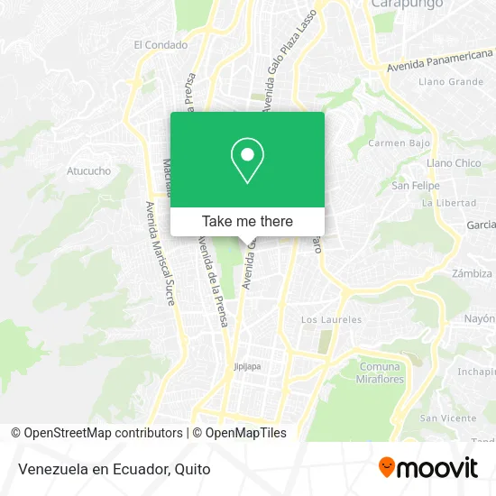 Venezuela en Ecuador map