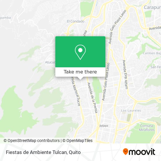 Fiestas de Ambiente Tulcan map
