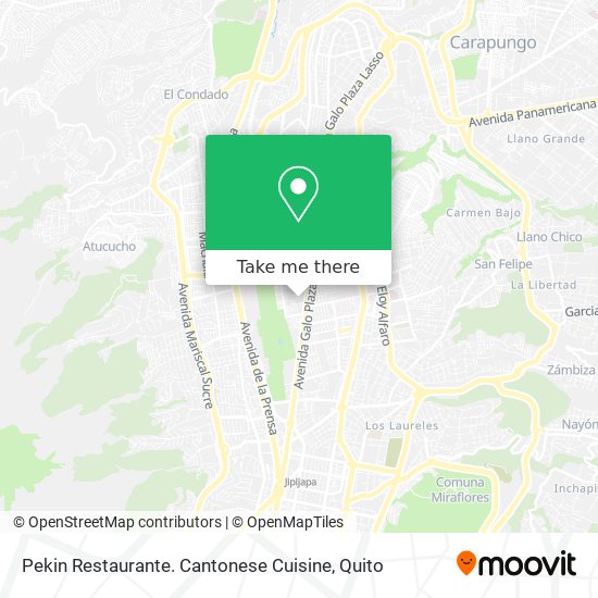 Mapa de Pekin Restaurante. Cantonese Cuisine