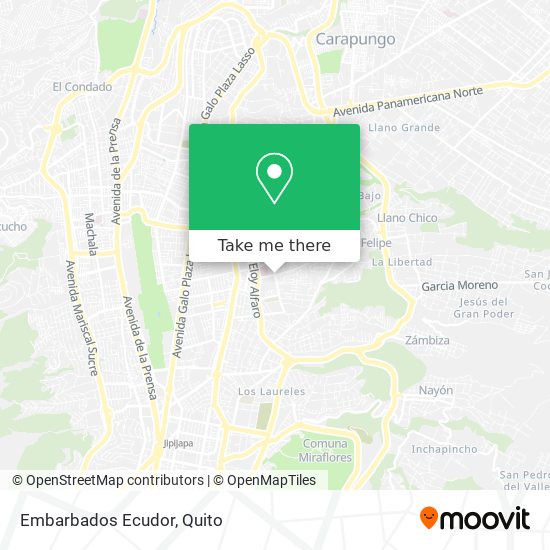 Mapa de Embarbados Ecudor