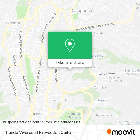 Mapa de Tienda Viveres El Proveedor