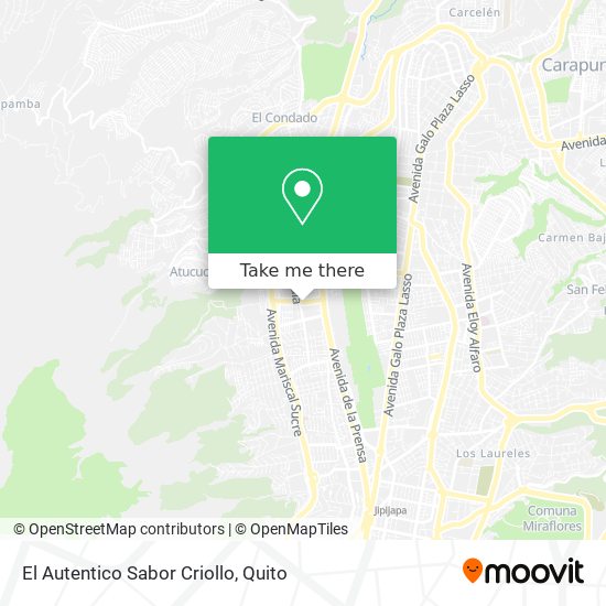 Mapa de El Autentico Sabor Criollo