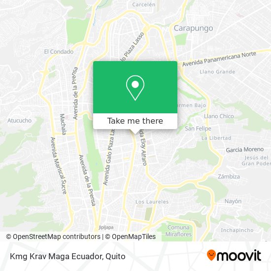 Mapa de Kmg Krav Maga Ecuador