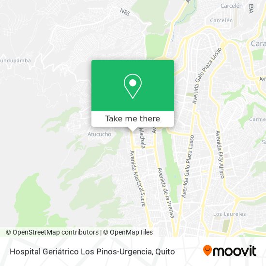 Hospital Geriátrico Los Pinos-Urgencia map