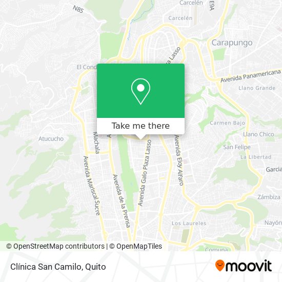 Mapa de Clínica San Camilo