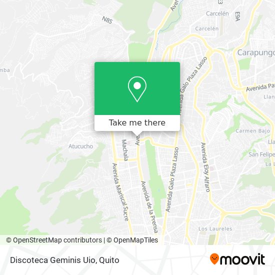 Discoteca Geminis Uio map