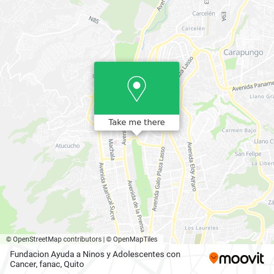 Fundacion Ayuda a Ninos y Adolescentes con Cancer, fanac map