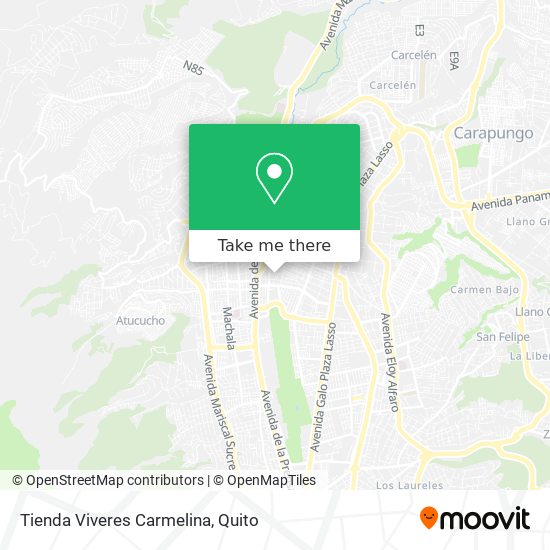 Mapa de Tienda Viveres Carmelina