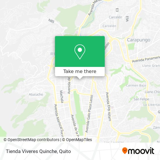 Mapa de Tienda Viveres Quinche