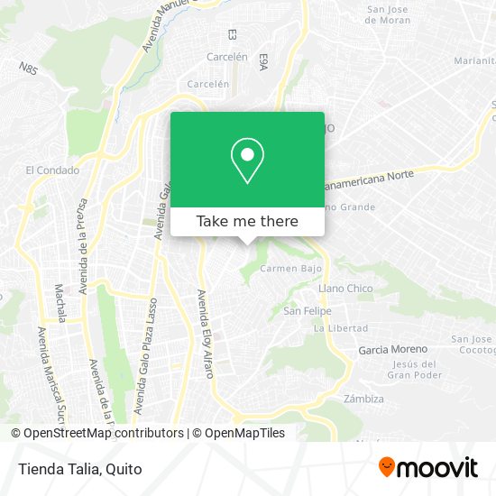 Tienda Talia map