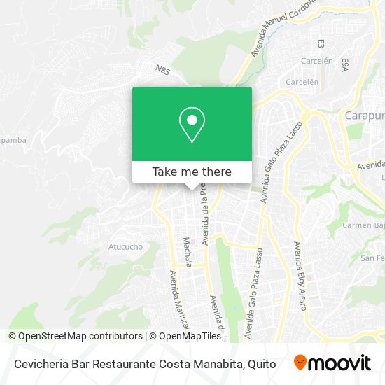 Mapa de Cevicheria Bar Restaurante Costa Manabita