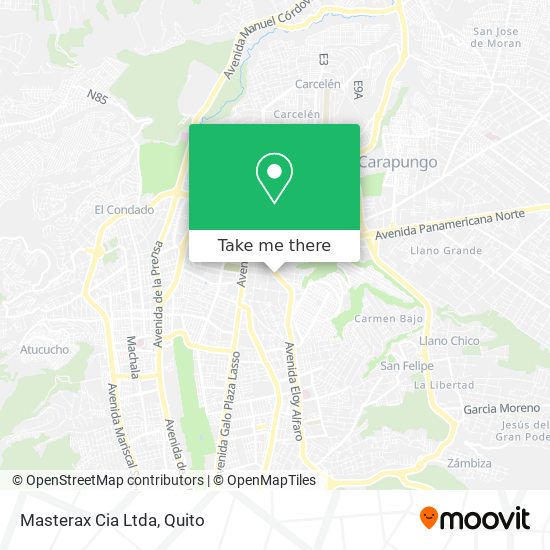 Mapa de Masterax Cia Ltda