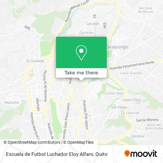 Mapa de Escuela de Futbol Luchador Eloy Alfaro