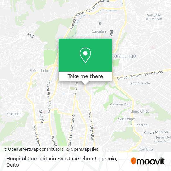 Mapa de Hospital Comunitario San Jose Obrer-Urgencia
