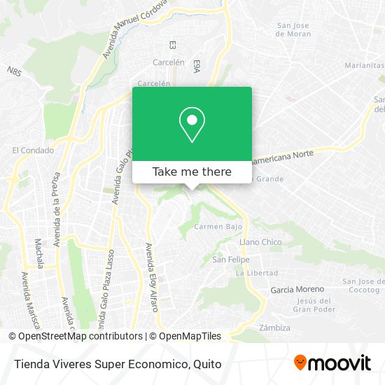 Tienda Viveres Super Economico map