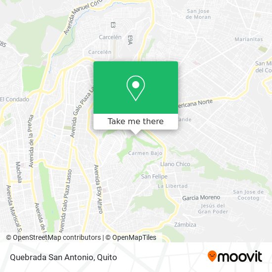 Quebrada San Antonio map