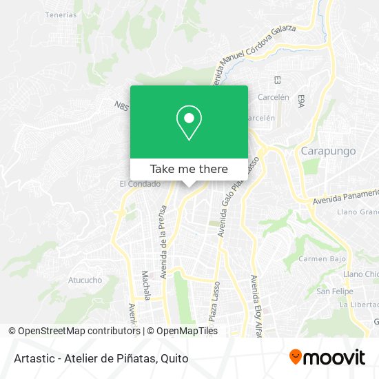 Mapa de Artastic - Atelier de Piñatas