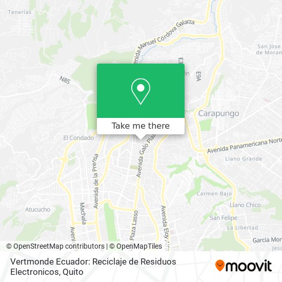 Vertmonde Ecuador: Reciclaje de Residuos Electronicos map