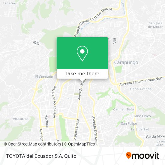 TOYOTA del Ecuador S.A map