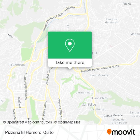 Mapa de Pizzería El Hornero