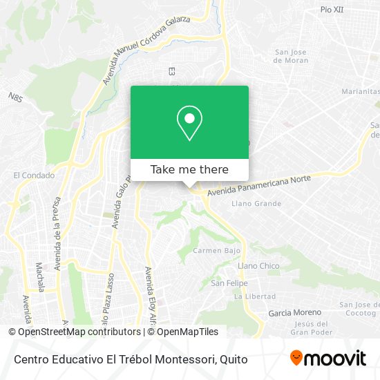 Mapa de Centro Educativo El Trébol Montessori