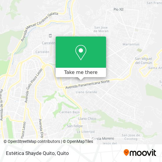 Estética Shayde Quito map