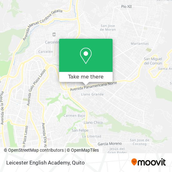 Mapa de Leicester English Academy