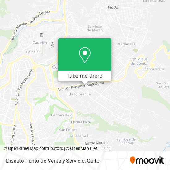 Mapa de Disauto Punto de Venta y Servicio