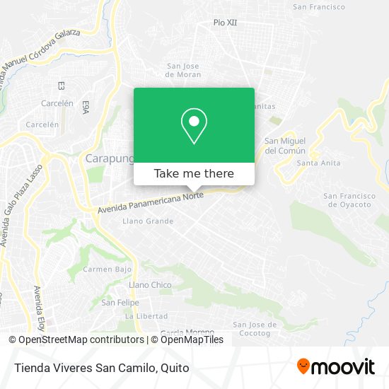 Mapa de Tienda Viveres San Camilo